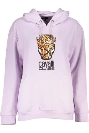Roberto Cavalli Damen, Sweatshirts & Hoodies, Lila, 2XLGröße: