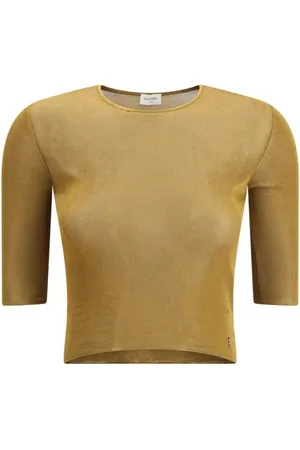 Saint Laurent Damen, Oberteile, Braun, MGröße: