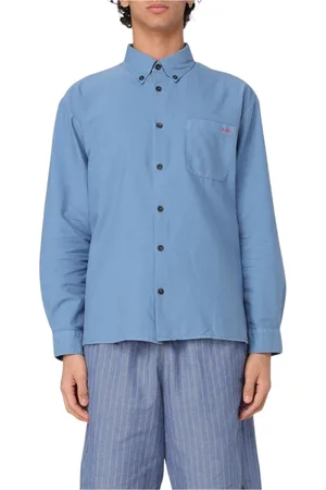 A.P.C. Herren, Shirts, Blau, MGröße: