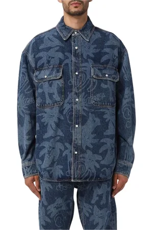 Palm Angels Herren, Shirts, Blau, MGröße:
