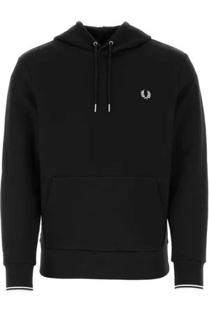 Fred Perry Herren, Sweatshirts & Hoodies, Schwarzk, MGröße: