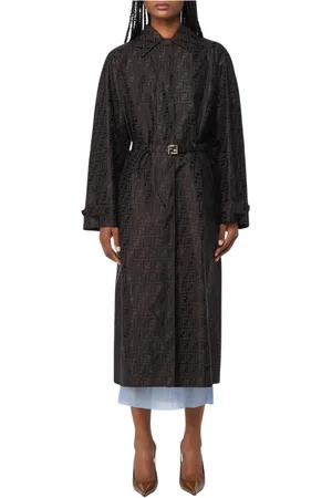 Fendi Damen, Mäntel, Schwarzk, 2XSGröße: