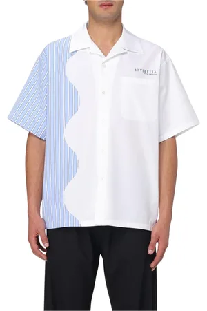 Msgm Herren, Shirts, Weiß, LGröße: