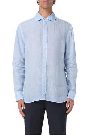 120% Lino Herren, Shirts, Blau, LGröße: