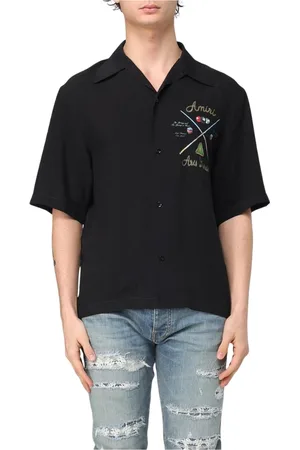 AMIRI Herren, Shirts, Schwarzk, MGröße: