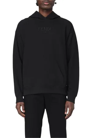 Fendi Herren, Sweatshirts & Hoodies, Schwarzk, MGröße: