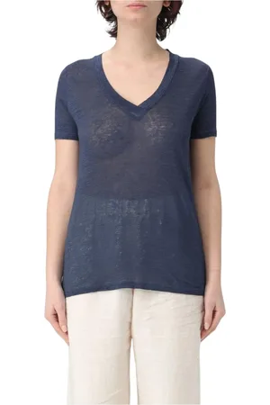 120% Lino Damen, Oberteile, Blau, LGröße: