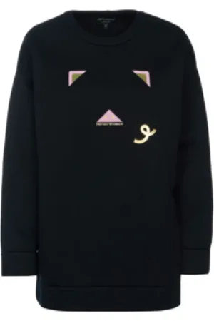 Emporio Armani Damen, Sweatshirts & Hoodies, Schwarzk, XSGröße: