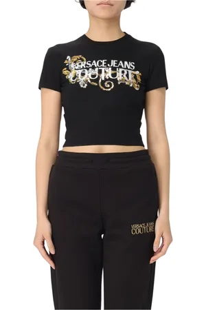 VERSACE Damen, Oberteile, Schwarzk, LGröße: