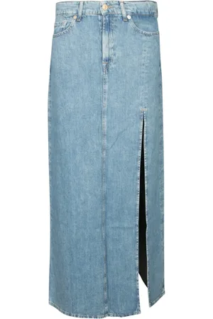 7 for all Mankind Damen, Röcke, Blau, W27Größe: