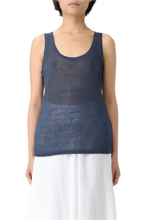 120% Lino Damen, Oberteile, Blau, LGröße: