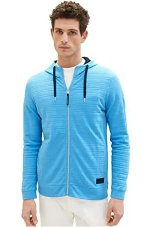 TOM TAILOR Herren, Sweatshirts & Hoodies, Blau, LGröße: