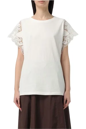 Twin-Set Damen, Oberteile, Weiß, 2XLGröße:
