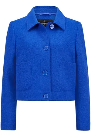 Milestone Damen Jacke Milky Way Wollstoff unifarben