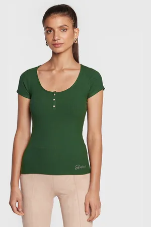 Guess Bluse Karlee Jewel W2YP24 KBCO2 Slim Fit