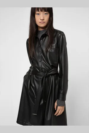 HUGO BOSS Kleid aus Kunstleder Kalana-1 50443348 Regular Fit