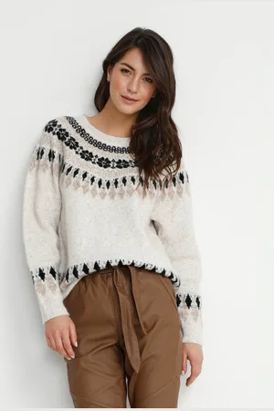 Cream Pullover Cherry 10610568 Loose Fit