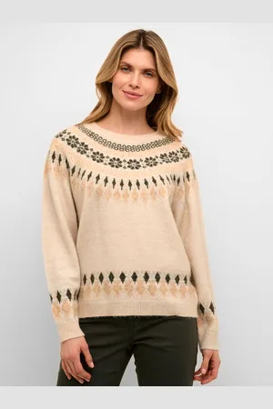 Cream Pullover Crcherry Knit 10610568 Loose Fit