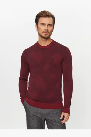 HUGO BOSS Pullover Motivo DARK RED Regular Fit