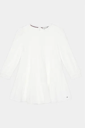 Tommy Hilfiger Kleid für den Alltag Anglaise KG0KG07779 D Regular Fit