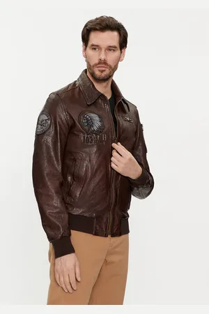 Aeronautica Militare Lederjacke 241PN5039PL147 Regular Fit