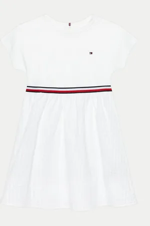 Tommy Hilfiger Kleid für den Alltag Global Stripe KG0KG07925 D Regular Fit