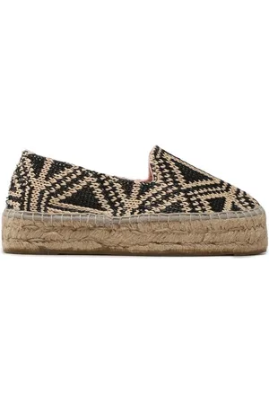 MANEBI Espadrilles Raffia Pattern Double Sole Espadriles G 5.2 D0