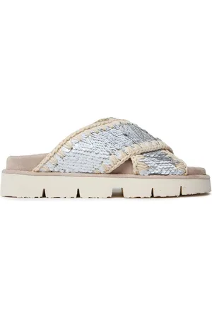Mou Pantoletten Criss Cross Bio Bio Sandal Plain SW461000G