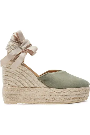 MANEBI Espadrilles Hamptons Heart-Shaped Wedge Espadrilles W 0.1 WH