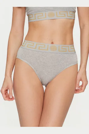 VERSACE Klassischer Damenslip mit hoher Taille Greca Border AUD01050