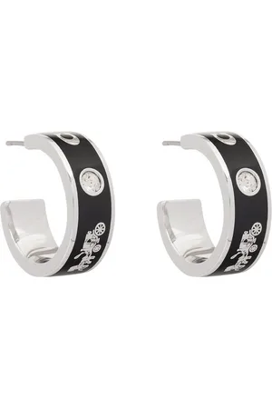 Coach Ohrringe Enamel Horse & Carriage Hoop Earrings 37479036RHO003