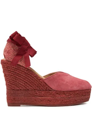 MANEBI Espadrilles Hamptons Heart-Shaped Wedge Espadrilles W 2.1 WH