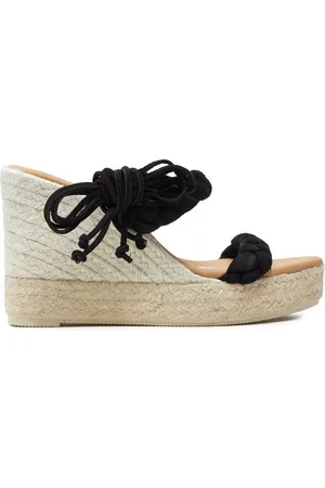 MANEBI Espadrilles Hamptons Two Braided Bands Wedge Espadrilles K 1.0 WE