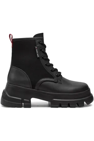 Tommy Hilfiger Schnürstiefeletten Tjw Chunky Lace Up Boot Mix Mat EN0EN02554
