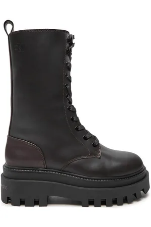 Calvin Klein Klassische Stiefeletten Flatform Lace Up Boot Mg Lth YW0YW01544