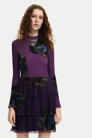 Desigual Kleid für den Alltag Pansee Lacroix 24WWVK34 Regular Fit