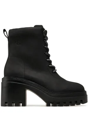 Calvin Klein Stiefeletten Chunky Heeled Zip Boot Lth YW0YW01548