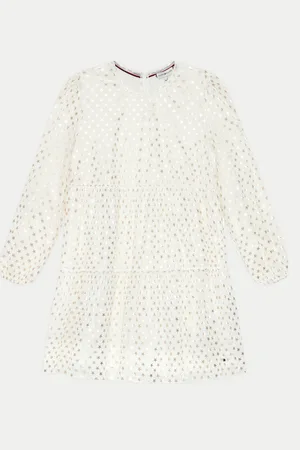 Tommy Hilfiger Elegantes Kleid Foil Star Dress Ls KG0KG08210 Regular Fit