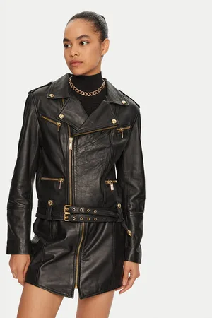 Roberto Cavalli Lederjacke 77PAVP08 Loose Fit