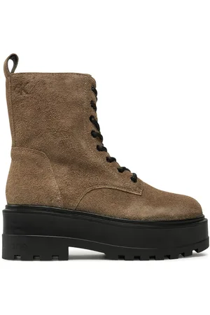 Calvin Klein Schnürstiefeletten Flatform Zip Laceup Mg S YW0YW01554