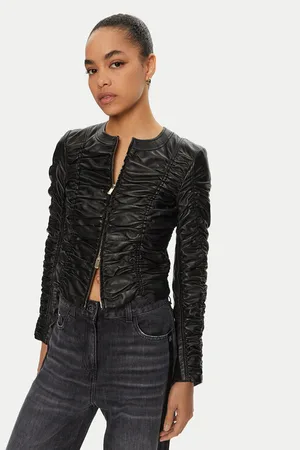 Pinko Lederjacke Giasone 102993 A1KC Regular Fit