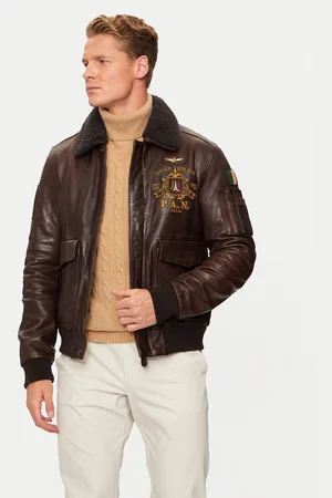 Aeronautica Militare Lederjacke 242PN952PL147 Regular Fit
