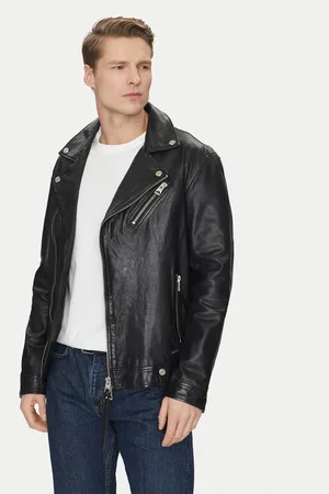 Guess Lederjacke M2YL12 L0QN0 Regular Fit