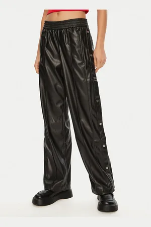 HUGO BOSS Hose aus Kunstleder Hileda-1_B 50522349 Straight Leg