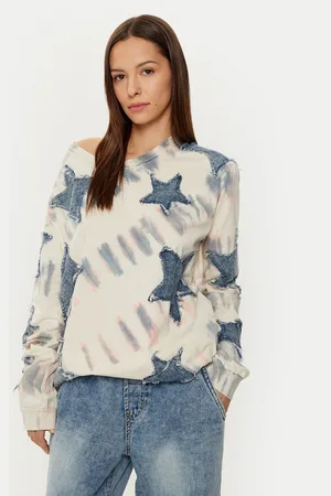 ONE TEASPOON Sweatshirt Denim Star 26795C Relaxed Fit