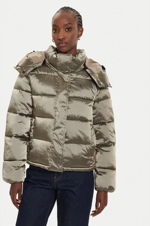 Calvin Klein Winterjacke Shiny Monologo J20J224616 Regular Fit