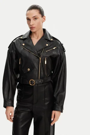 Roberto Cavalli Lederjacke 78PAVP05 CP009 Regular Fit