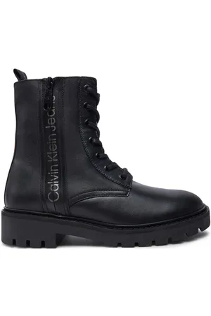 Calvin Klein Stiefeletten Combat Mid Laceup Zip Wn YW0YW01035