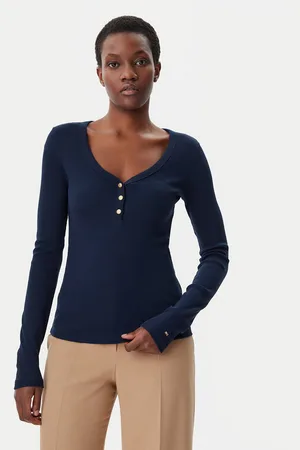 Tommy Hilfiger Bluse Henley WW0WW43905 Slim Fit