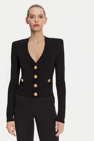Balmain Strickjacke DF1KL007KB07 Regular Fit